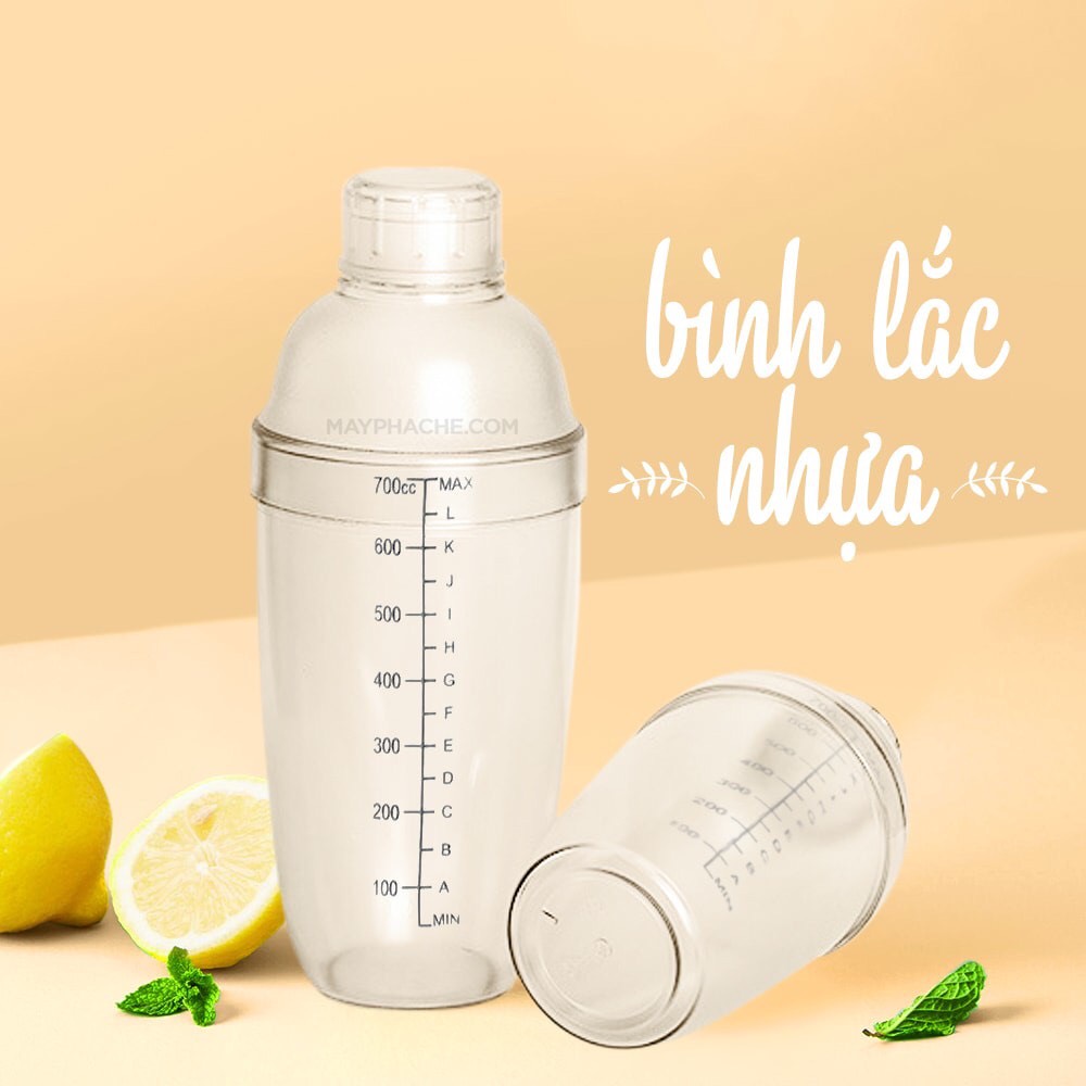 Bình lắc pha chế nhựa Cocktail Shaker 700ml