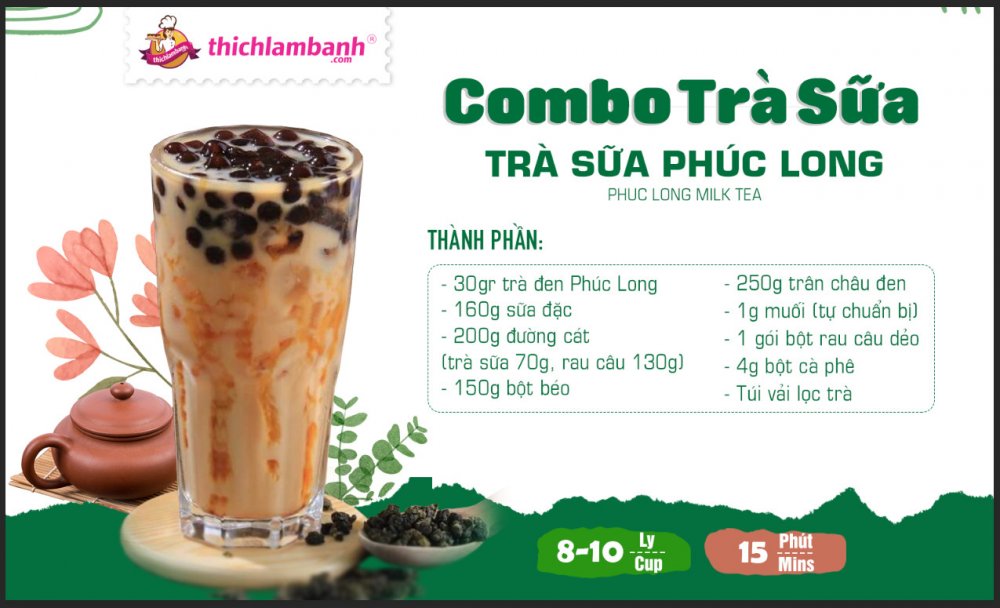 Combo Trà Sữa Phúc Long