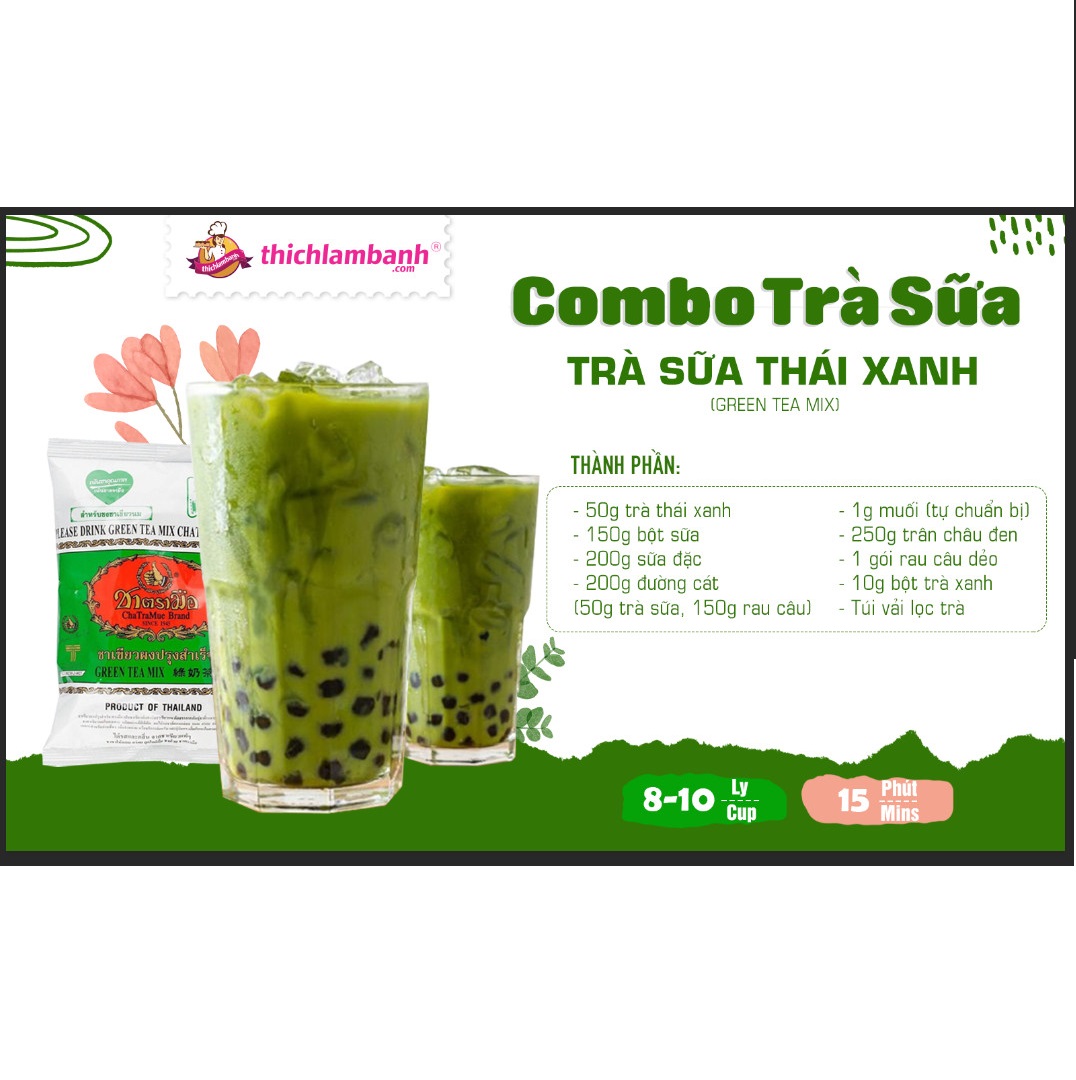 Combo trà sữa Thái Xanh