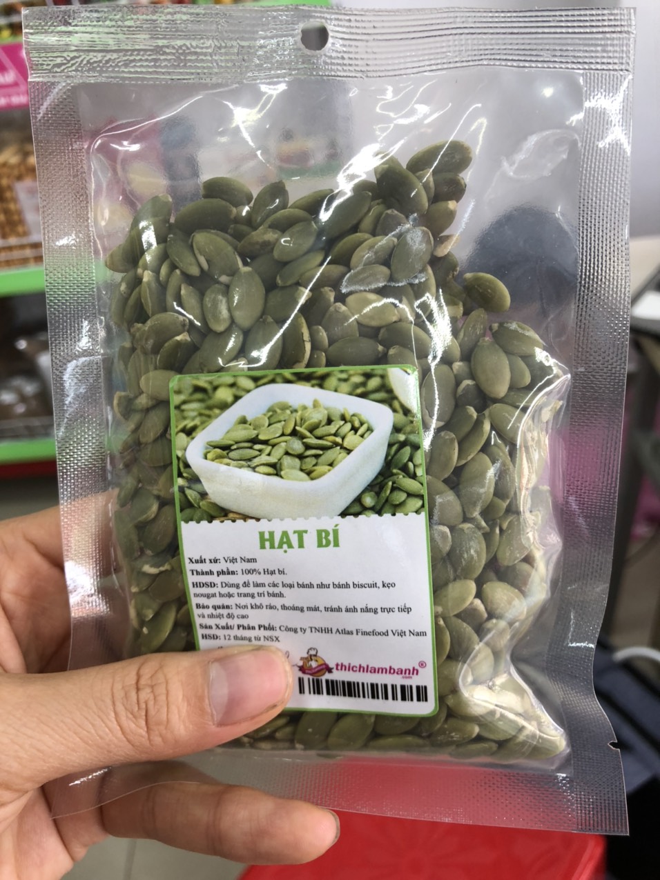 Hạt bí tách vỏ