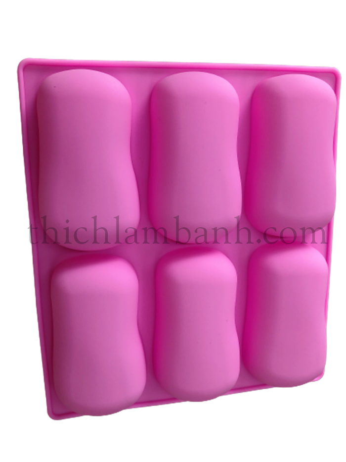 Khuôn silicon 6 thỏi xà phòng