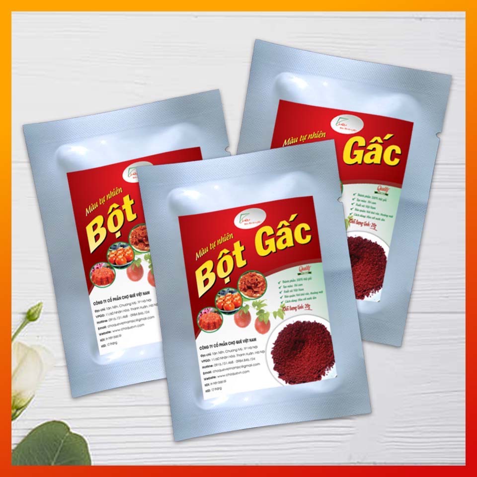 Bột Gấc - Bột Tạo Màu Thực Phẩm Tự Nhiên Gói 20G