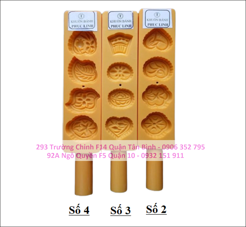 Gõ bánh in / phục linh 4 bánh Vĩnh trường