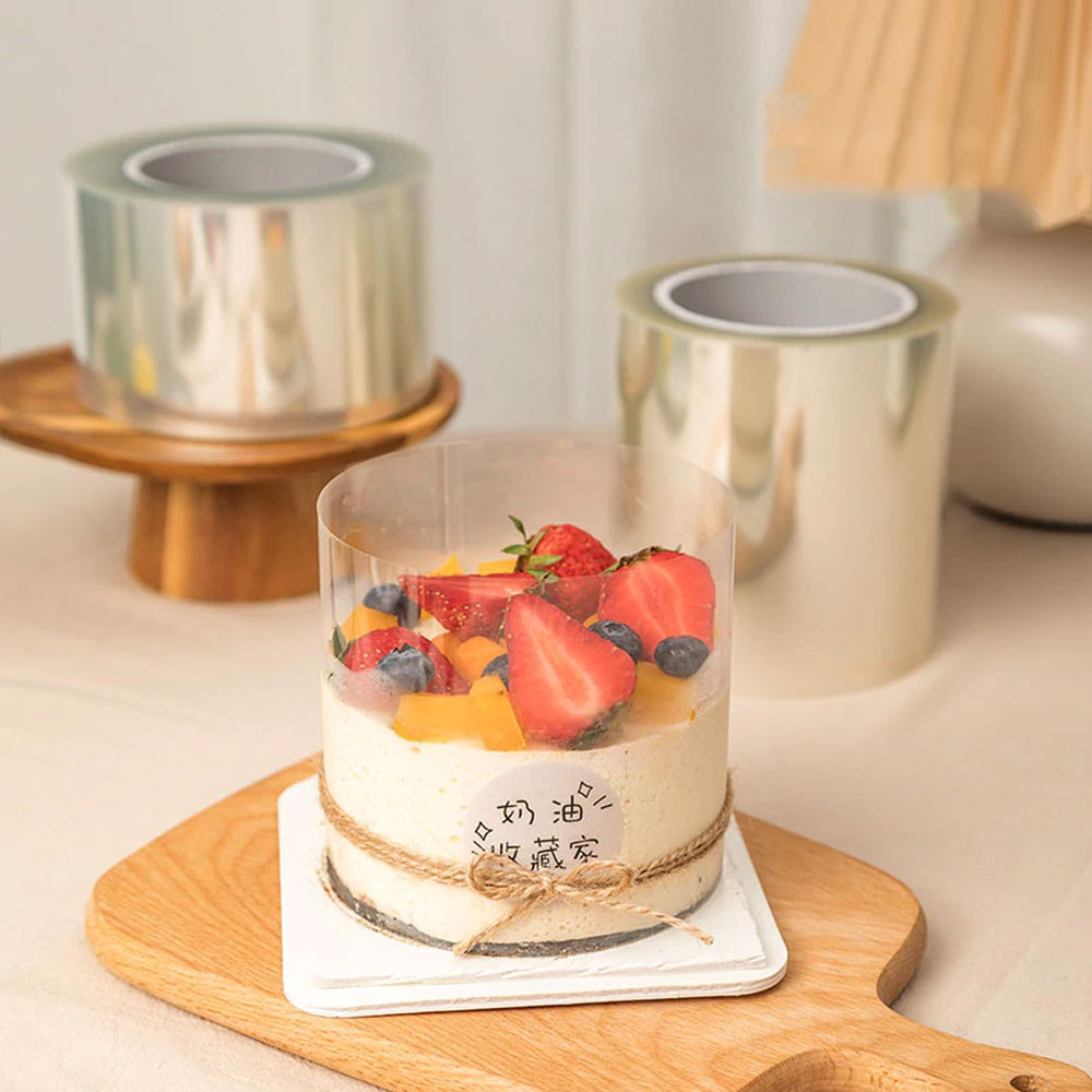 Viền bánh nylon cứng bọc bánh Mousse (loại cứng dày), mica quấn thành bánh