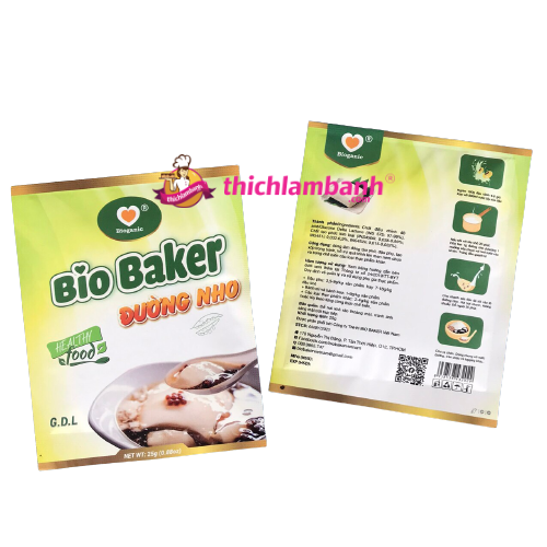 Đường nho Pháp Bio Baker 25G làm tàu phớ, đậu hũ