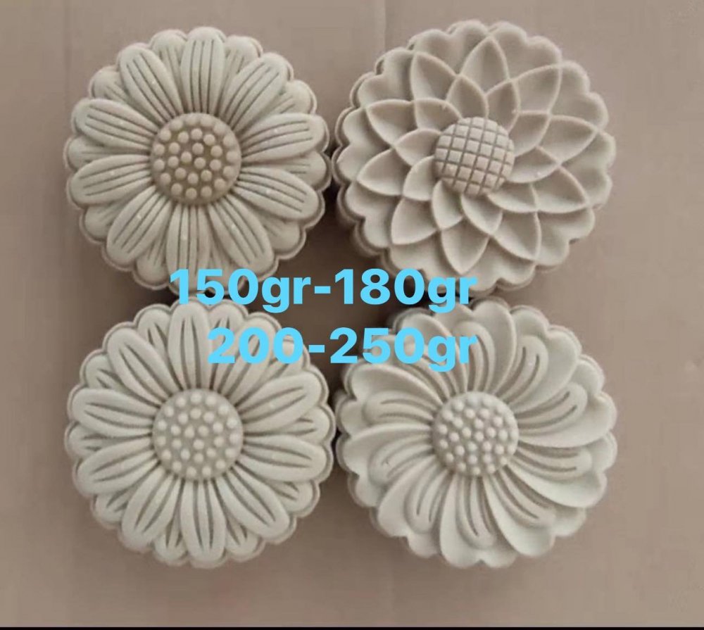 Khuôn lò xo trung thu 4 mặt HOA NỔI 150-190G