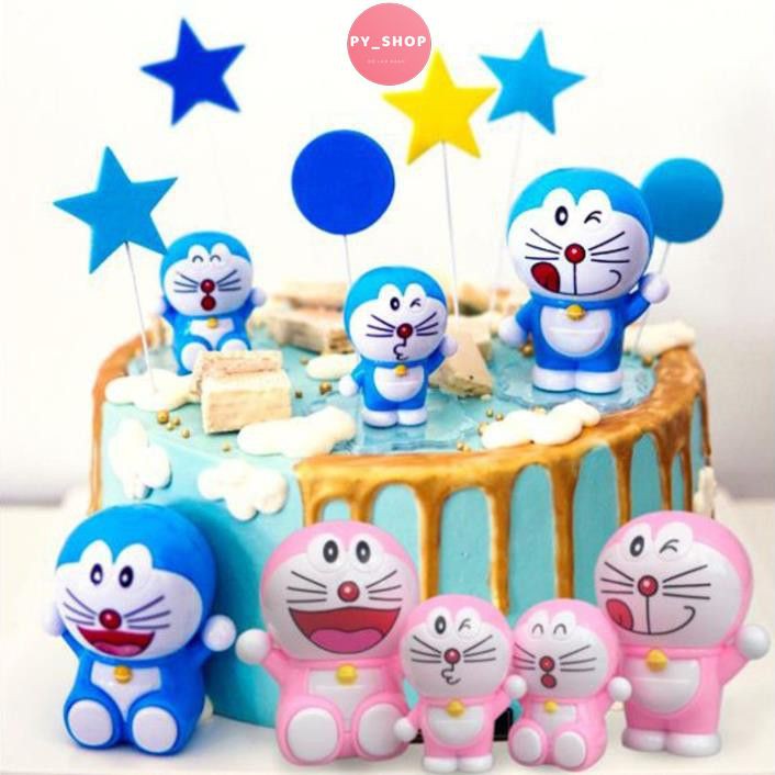 Set trang trí bánh kem - 4 Đôremon