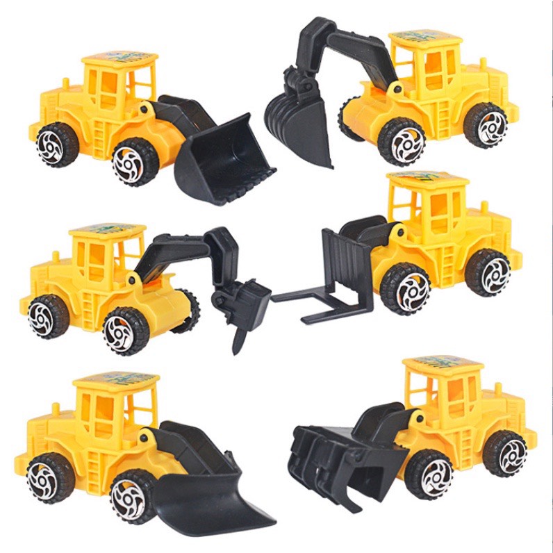 Set trang trí bánh kem - 6 máy xúc