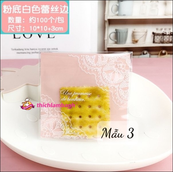 Túi dán Hồng 10cm