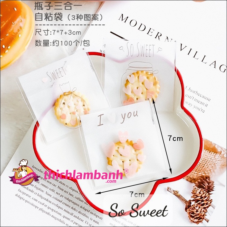 Túi dán mẫu SO SWEET