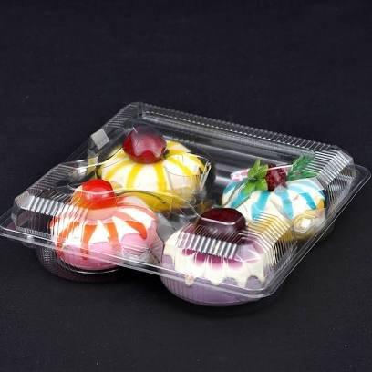 10 Hộp Nhựa Đựng Bánh Tart Trứng FJ310 - 4 bánh