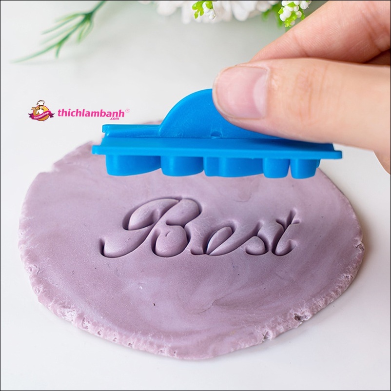 Set 6 Khuôn Nhấn Chữ Nghệ Thuật Trang Trí Bánh