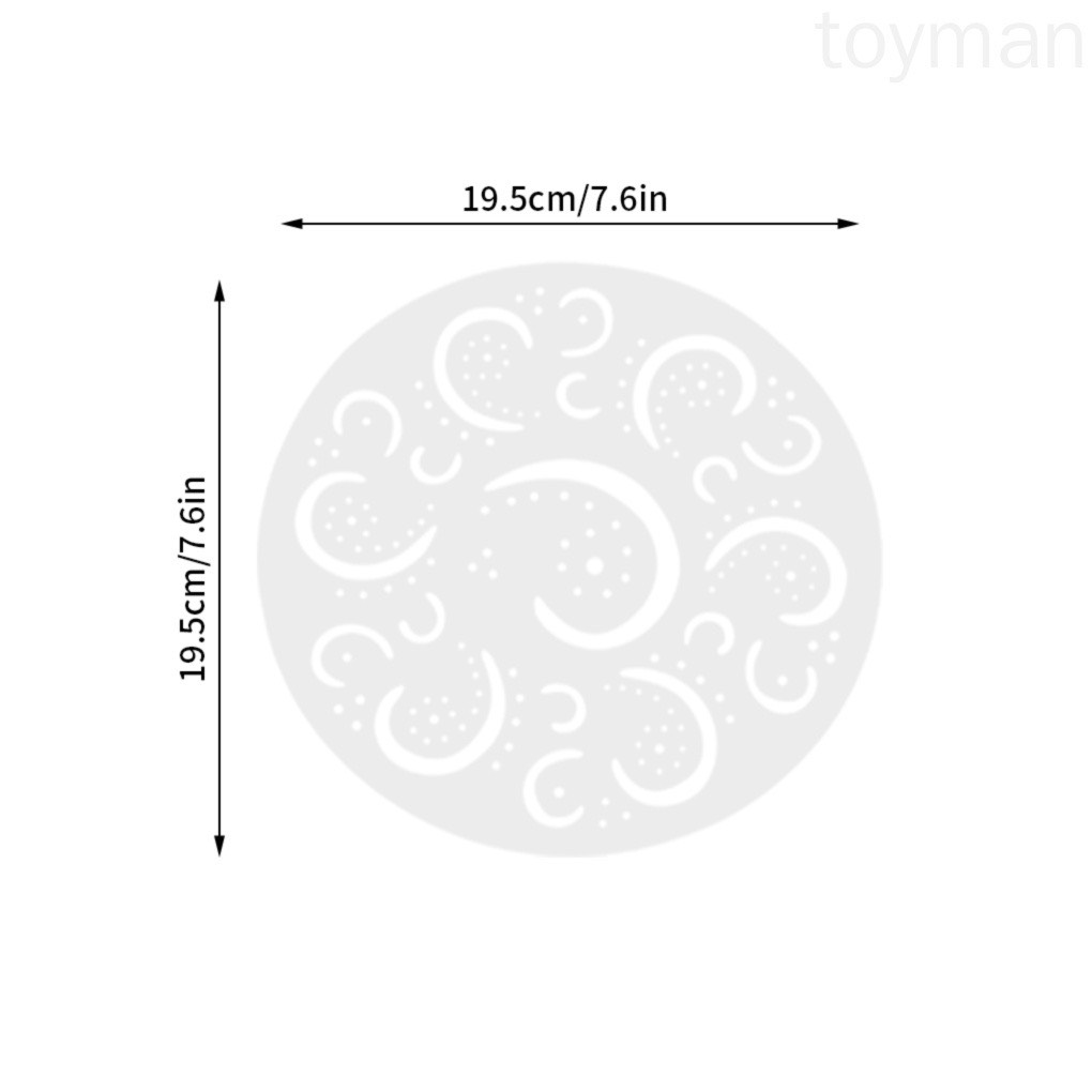 Set 4 tấm decor tạo hình mặt bánh / Stencil decor