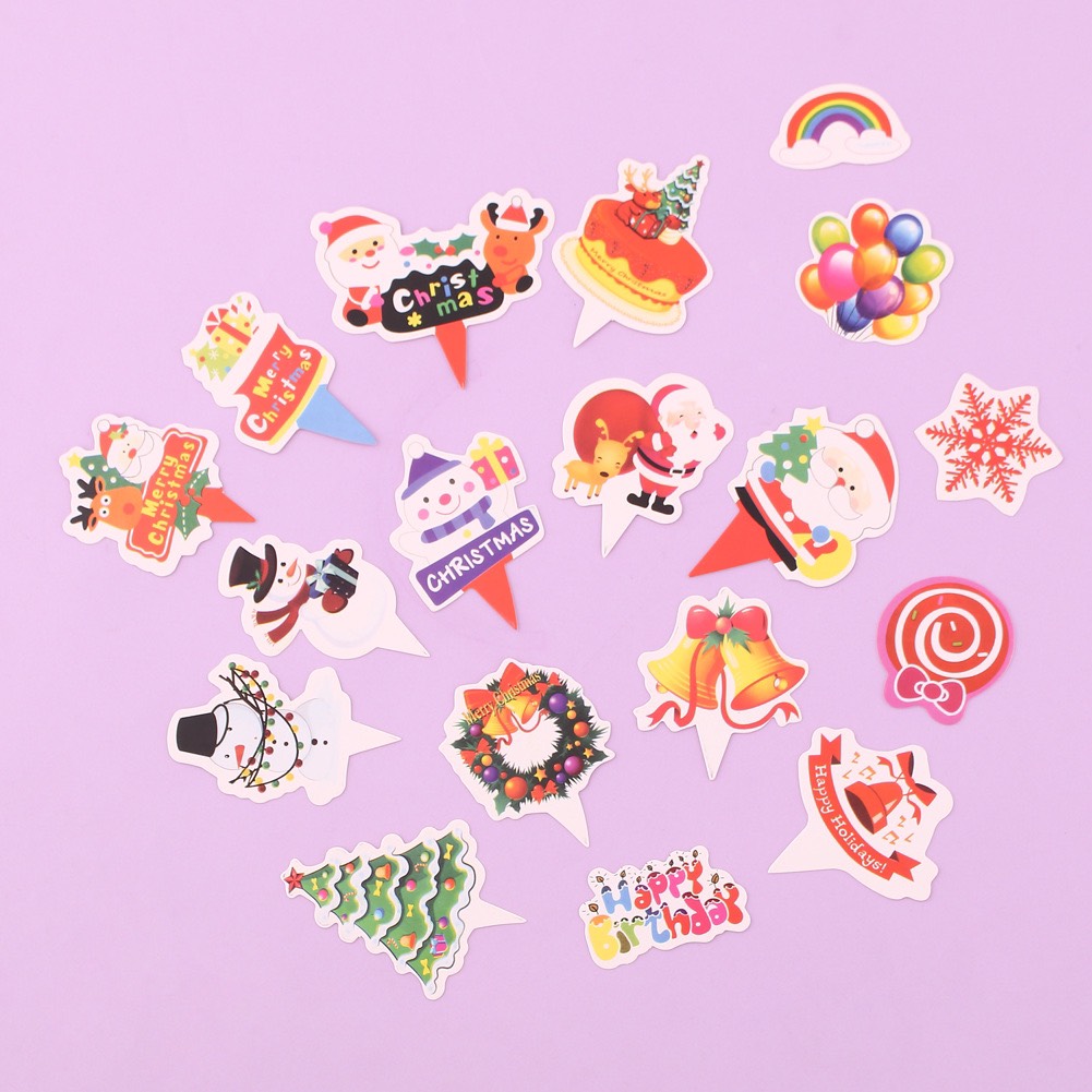 Set sticker que cắm trang trí giáng sinh