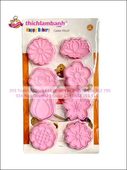 Bộ 8 nhấn bánh quy Hoa / Cookie cutters B112
