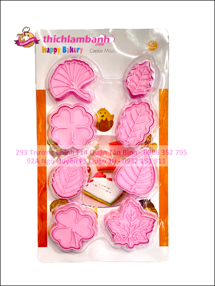 Bộ 8 Nhấn Bánh Quy Lá / Cookie Cutters B113