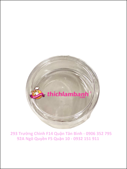 Hộp Mica Tròn No.126 đựng mứt, bánh, hạt..