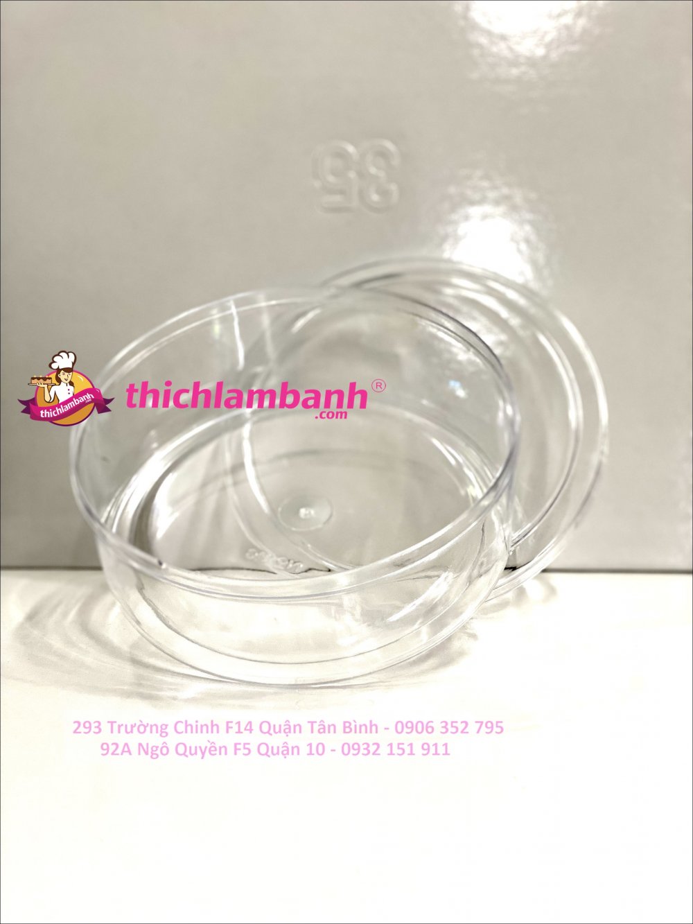 Hộp Mica Tròn No.126 đựng mứt, bánh, hạt..