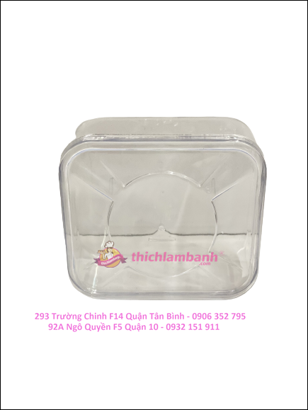 Hộp Mica Vuông No.0084 Đựng Mứt, Bánh, Hạt..