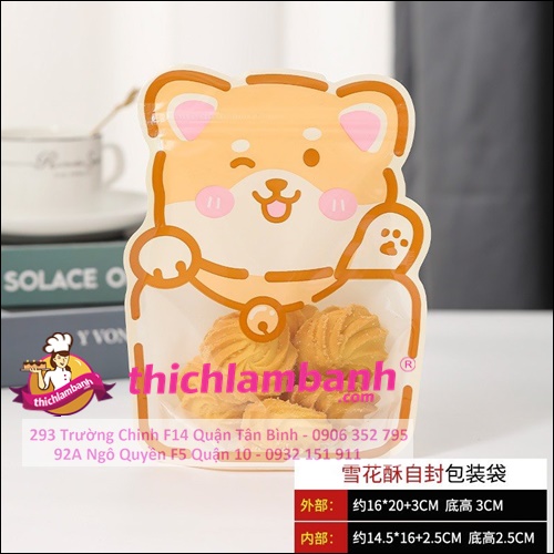 Set 4 Túi zip mẫu 4 thú cưng