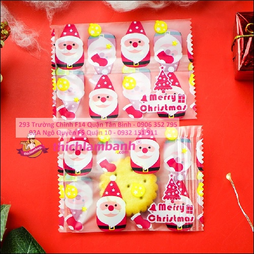 Túi hàn miệng Giáng sinh 7x9.5cm 50c