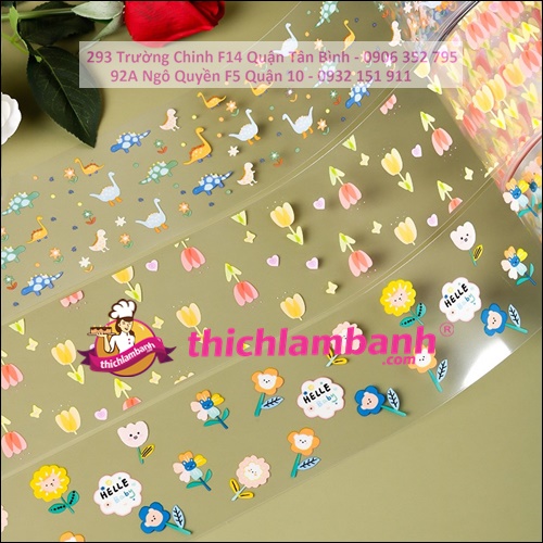 Viền mica cao 8cm mẫu họa tiết 1M