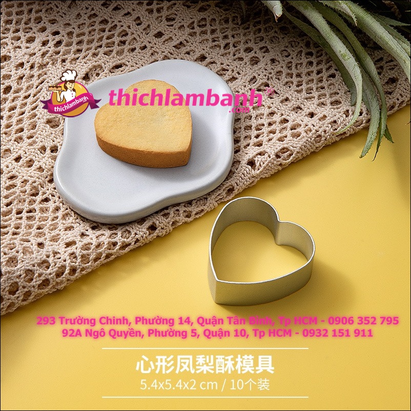 Cây Nhấn Bánh Dứa Hình Tim