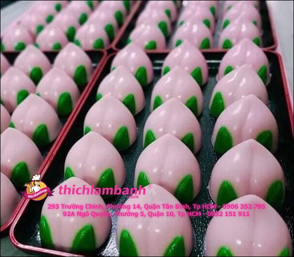 Khuôn nhựa trắng rau câu 8 trái đào