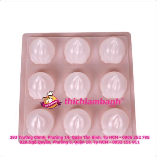 Khuôn nhựa trắng rau câu 9 trái đào