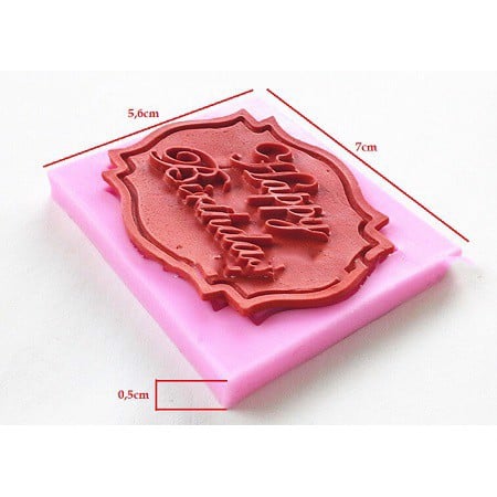Khuôn silicon 4D Happy birthday 549