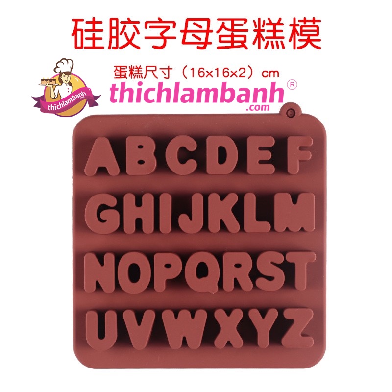 Khuôn silicon bảng 26 chữ cái a-z
