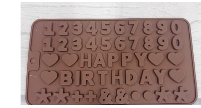 Khuôn silicon số và chữ happy birthday