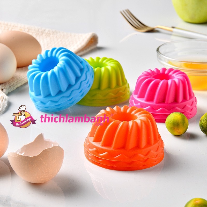 Khuôn silicon tròn có lõi giữa 7.5cm ( cái)