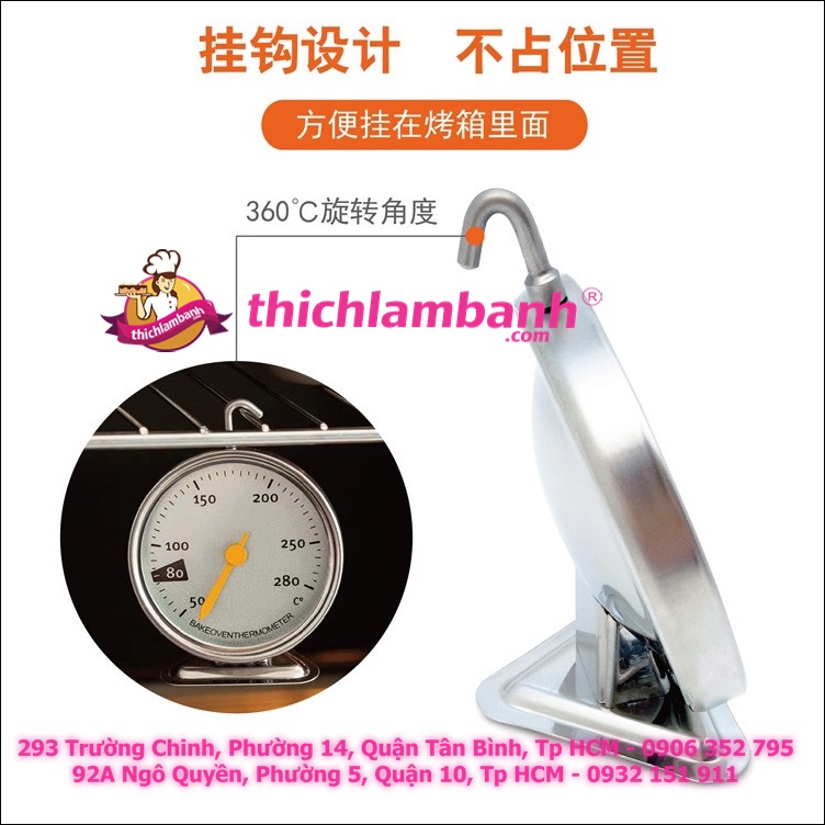 Nhiệt kế treo lò Oven Thermometer