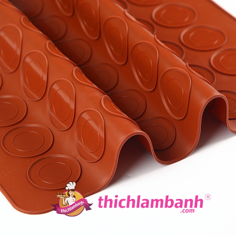 Tấm silicon nướng bánh Macaron - 48 ô