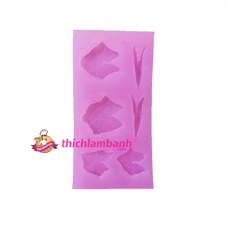 4D Silicon 6 lá sen tròn và cuốn sen nhỏ