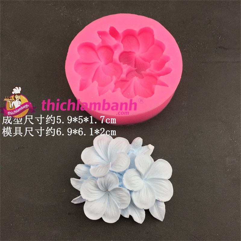 4D Silicon Chùm hoa sứ H8246