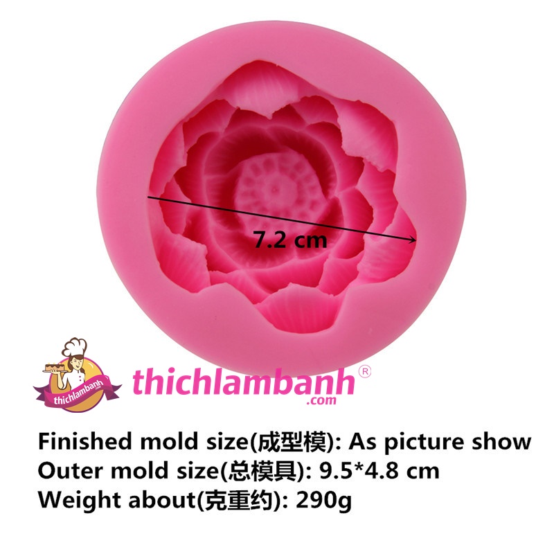 4D Silicon Hoa sen nở 9.5 H3403
