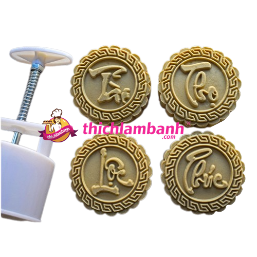 Khuôn lò xo 150g tròn 4 mặt PHÚC LỘC THỌ TÀI