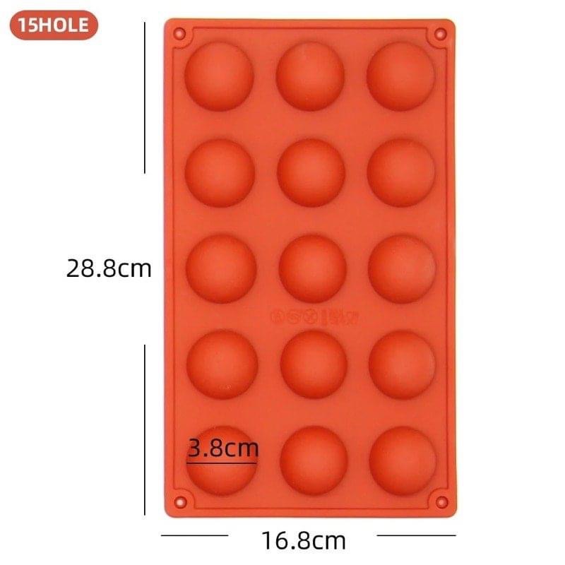 Khuôn silicon 15 lỗ bán nguyệt