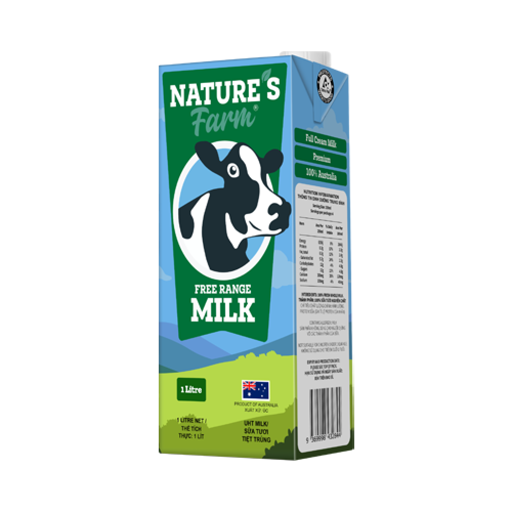 Sữa Tươi Nguyên Kem Không Đường Nature's Farm Hộp 1L