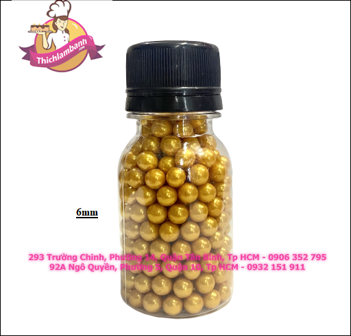 Bi nhũ vàng 50G - kẹo bông đường trang trí