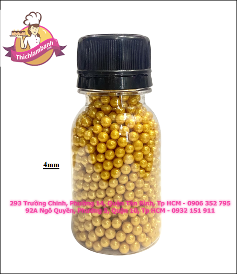 Bi nhũ vàng 50G - kẹo bông đường trang trí