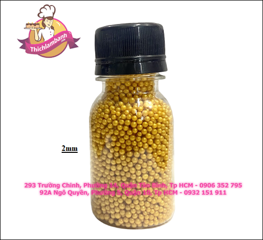 Bi nhũ vàng 50G - kẹo bông đường trang trí