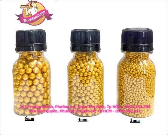 Bi nhũ vàng 50G - kẹo bông đường trang trí