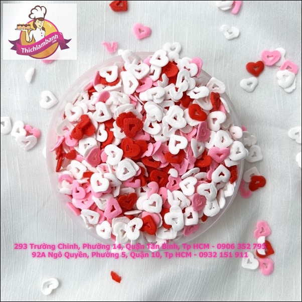 Bông đường tim hồng 25 gr