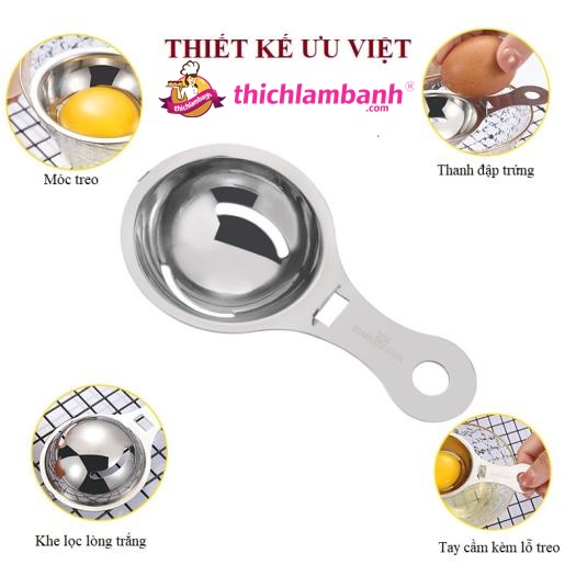 Dụng cụ tách lòng đỏ trứng inox