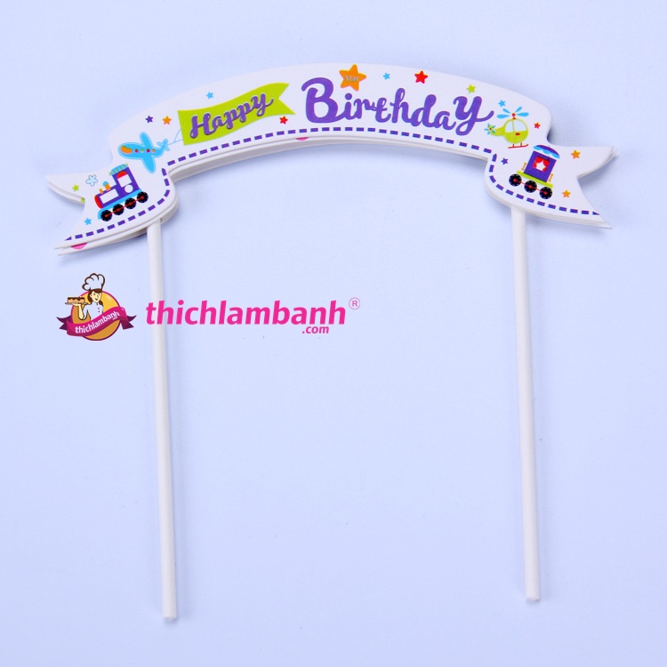 Bảng que cắm giấy HAPPY BIRTHDAY