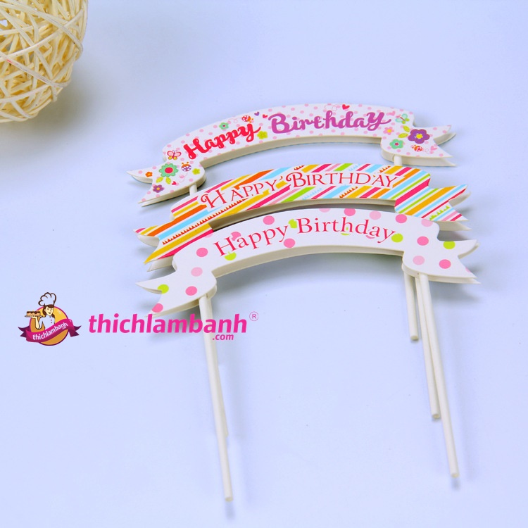 Bảng que cắm giấy HAPPY BIRTHDAY