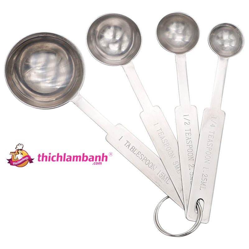 Bộ đo lường 4 muỗng inox tsp/ml